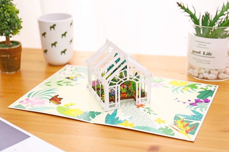 Liif Greenhouse Mothers Day Card, 3D Pop Up Birthday Card for Her, Mom, Wife, Women, Sister - Image 2